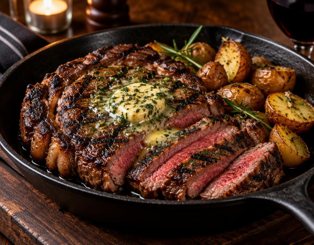 Bedford Ribeye, Garlic-Herb Butter