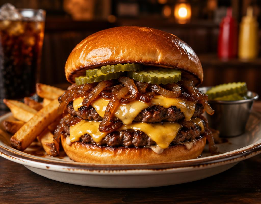 Olde Grille Smash Burger Stack